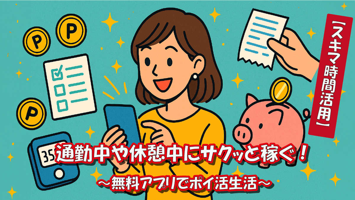 スキマ時間活用】通勤中や休憩中にサクッと稼ぐ！無料アプリでポイ活生活 | ポイ活のススメ